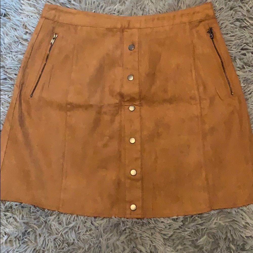 Suede skirt